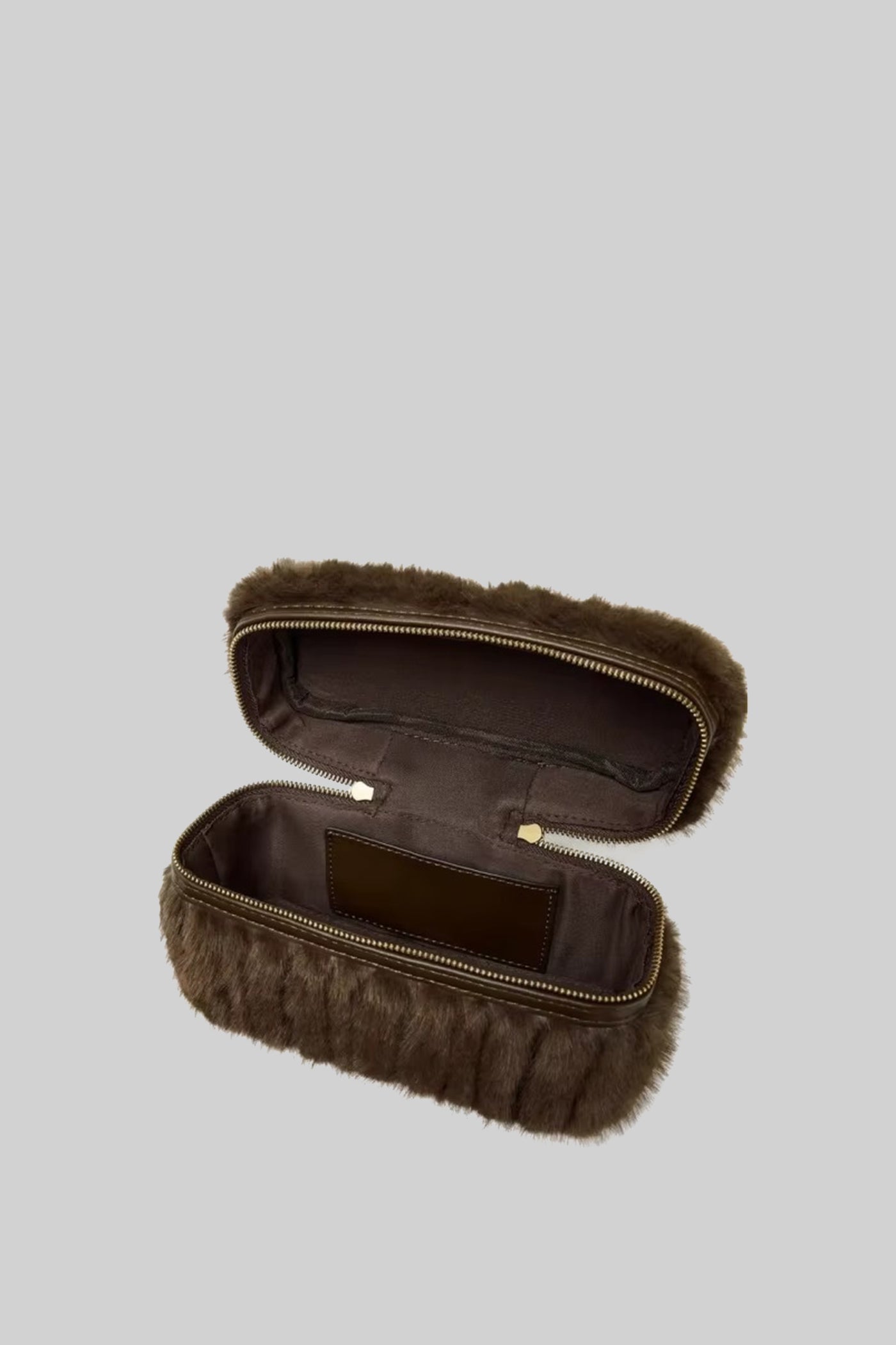 Alba - Bolso de Mano de Piel Sintética con Asa Superior y Cadena Decorativa - Marrón